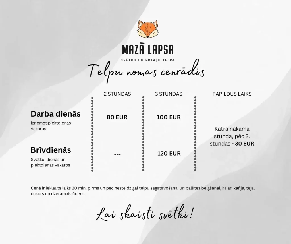 Telpu noma bērnu ballītēm, bumbu istabas cenas Jēkabpilī